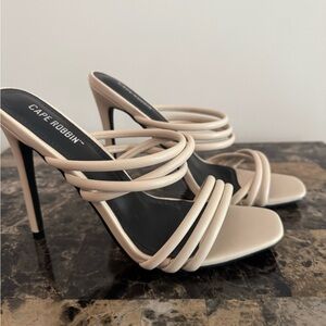 Cape Robbin Beige Strappy Heels